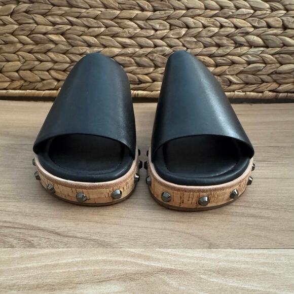 Michael Kors Ellen Studded black Leather Slide Sandal - Picture 4 of 10